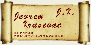 Jevrem Kruševac vizit kartica